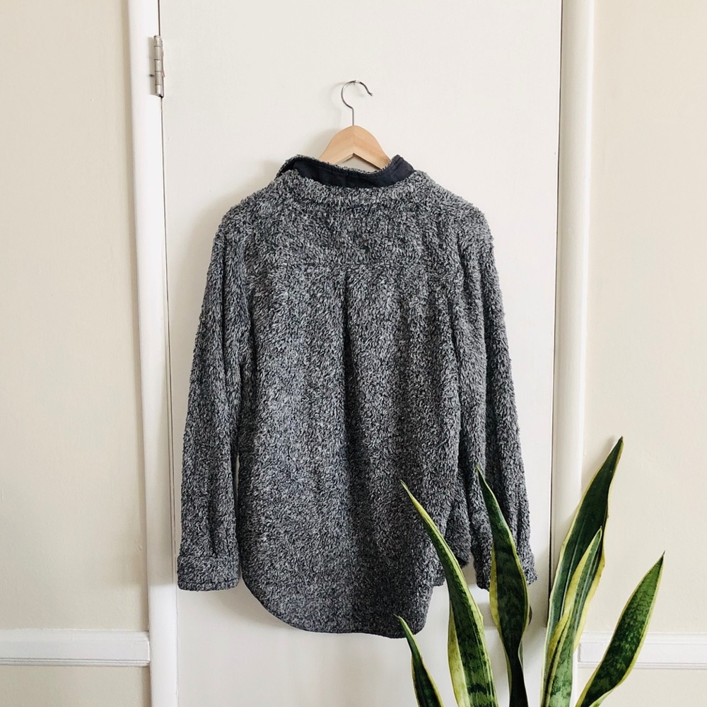 P.J. SALVAGE Oversized Fuzzy Button-Down Jacket - Picture 2 of 5